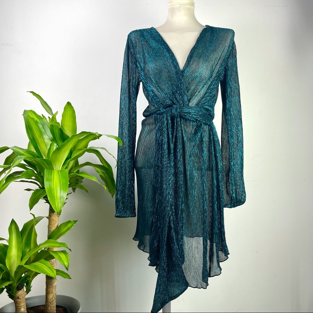 Ramy Brook Metallic Blue Dress